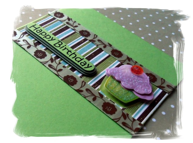 Cupcake Happy Birthday Handmade Card