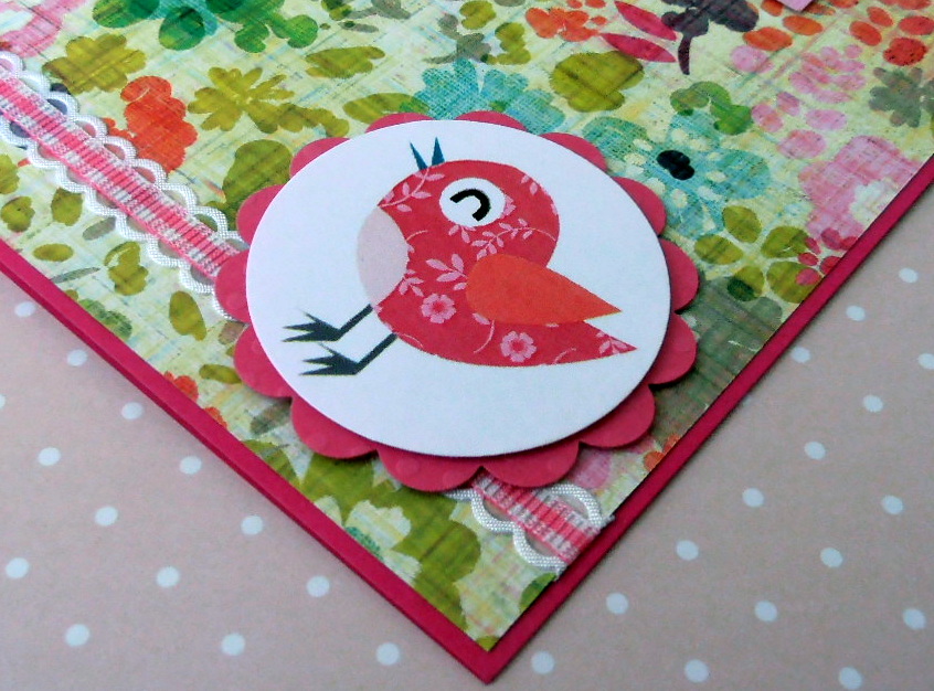 Little Bird Chirping Happy Birthday Handmade Card on Luulla