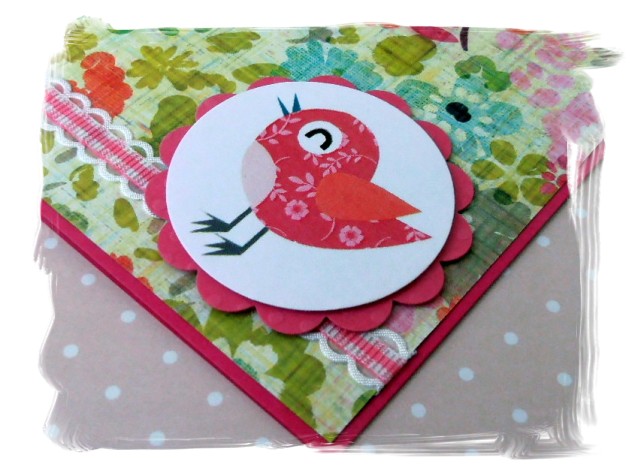Little Bird Chirping Happy Birthday Handmade Card