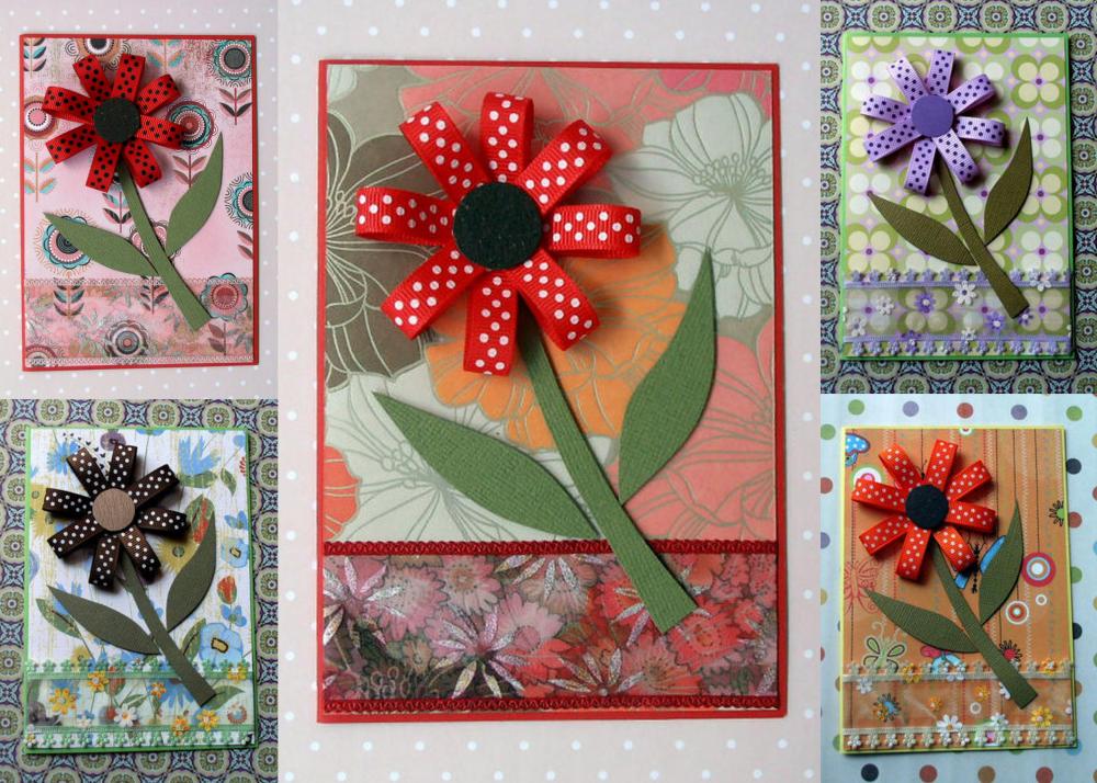 Blank Card - Blooming Flowers (set Of 5) - Seller
